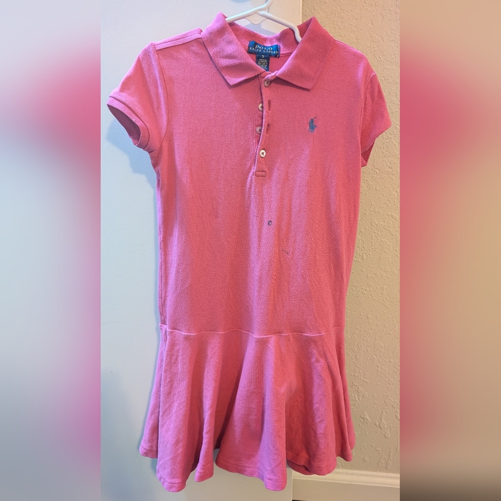 Pink Polo Dress for Kids, Size 5